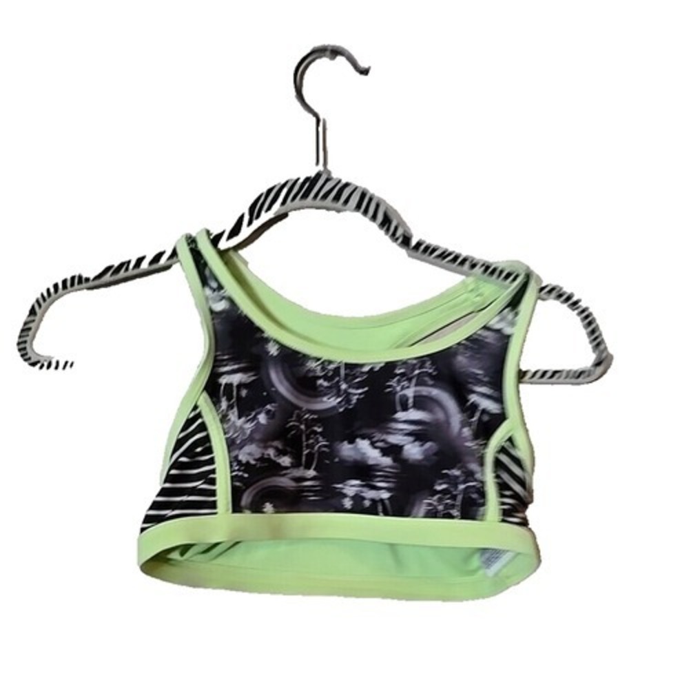 Wonder Nation Green Racerback Trainer Sports Bra Girls Youth Size 10/12